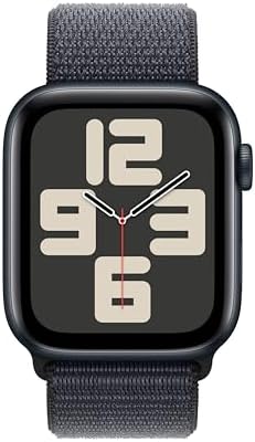 Apple Watch SE - Reloj inteligente (2.ª generación) [GPS + celular 44 mm] con caja de aluminio Midnight y correa deportiva color Midnight M/L, monitor de actividad física y sueño, detección de