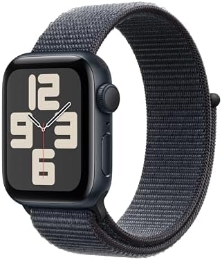 Apple Watch SE - Reloj inteligente (2.ª generación) [GPS + celular 44 mm] con caja de aluminio Midnight y correa deportiva color Midnight M/L, monitor de actividad física y sueño, detección de