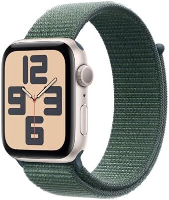 Apple Watch SE - Reloj inteligente (2.ª generación) [GPS + celular 44 mm] con caja de aluminio Midnight y correa deportiva color Midnight M/L, monitor de actividad física y sueño, detección de