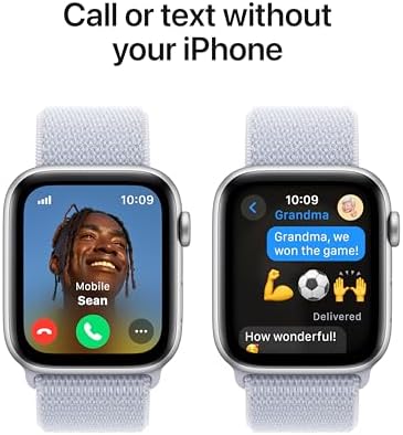 Apple Watch SE  2nd Gen   GPS 44mm  Smartwatch with Midnight Aluminum Case with Midnight Sport Band M/L  Fitness and Sleep Trackers  Crash Detection  Heart Rate Monitor  Retina Display