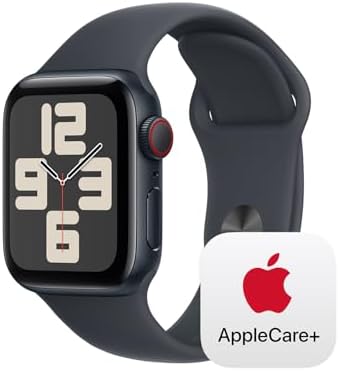 Apple Watch SE  2nd Gen   GPS 40mm  Smartwatch with Midnight Aluminum Case with Midnight Sport Band S/M  Fitness and Sleep Trackers  Crash Detection  Heart Rate Monitor  Retina Display