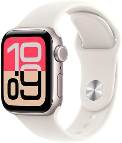 Apple Watch SE  3nd Gen   GPS  40mm    Starlight Aluminum Case with Starlight Sport Band  S/M  Renewed 