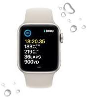 Apple Watch SE  3nd Gen   GPS  40mm    Starlight Aluminum Case with Starlight Sport Band  S/M  Renewed 
