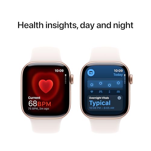 Apple Watch Series 10  GPS   Cellular 42mm  with Rose Gold Aluminium Case with Light Blush Sport Band   S/M  Fitness Tracker  ECG App  Always On Retina Display with AppleCare   2 Years 