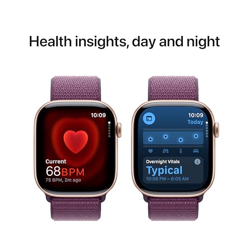 Apple Watch Series 10  GPS   Cellular 46mm case  Smartwatch with Rose Gold Aluminium Case with Plum Sport Loop  Fitness Tracker  ECG App  Always On Retina Display  Carbon Neutral