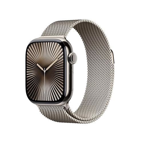 Apple Watch Series 10  GPS   Cellular 42mm case  Smartwatch with Natural Titanium Case with Natural Milanese Loop  Fitness Tracker  ECG App  Always On Retina Display  Carbon Neutral