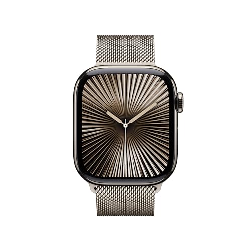 Apple Watch Series 10  GPS   Cellular 42mm case  Smartwatch with Natural Titanium Case with Natural Milanese Loop  Fitness Tracker  ECG App  Always On Retina Display  Carbon Neutral