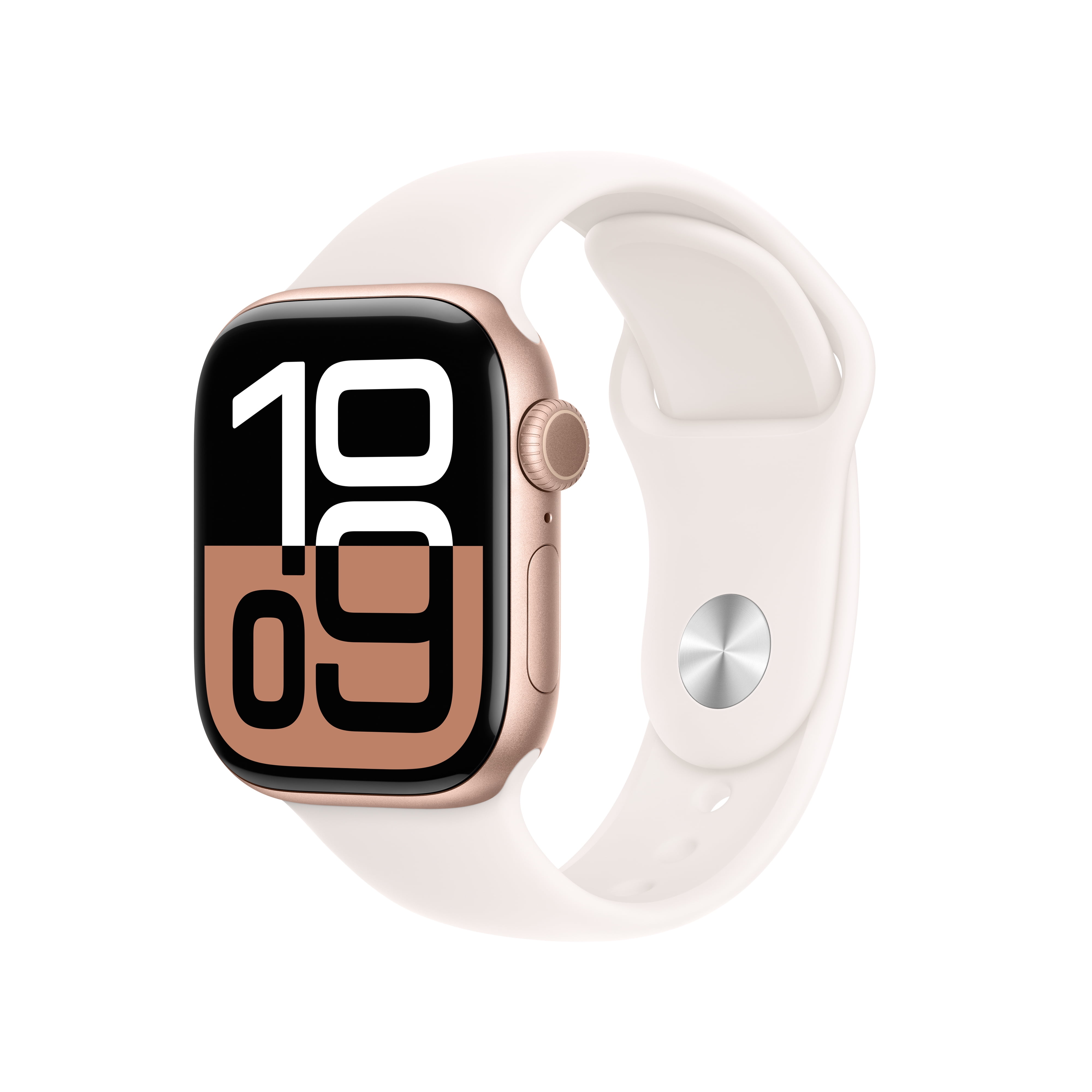 Apple Watch Series 10 GPS 42mm Rose Gold Aluminum Case with Light Blush Sport Band   S/M