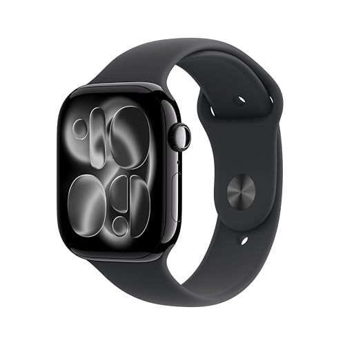Apple Watch Series 11  GPS 46mm  Smartwatch with Jet Black Aluminum Case with Black Sport Band   M/L  Sleep Score  Fitness Tracker  Health Monitoring  Always On Display  Water Resistant