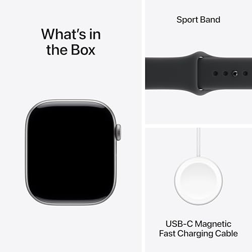 Apple Watch Series 11  GPS 46mm  Smartwatch with Space Gray Aluminum Case with Black Sport Band   M/L  Sleep Score  Fitness Tracker  Health Monitoring  Always On Display  Water Resistant