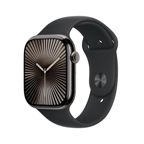 Apple Watch Series 10  GPS   Cellular 46mm case  Smartwatch with Slate Titanium Case with Black Sport Band   M/L  Fitness Tracker  ECG App  Always On Retina Display  Water Resistant