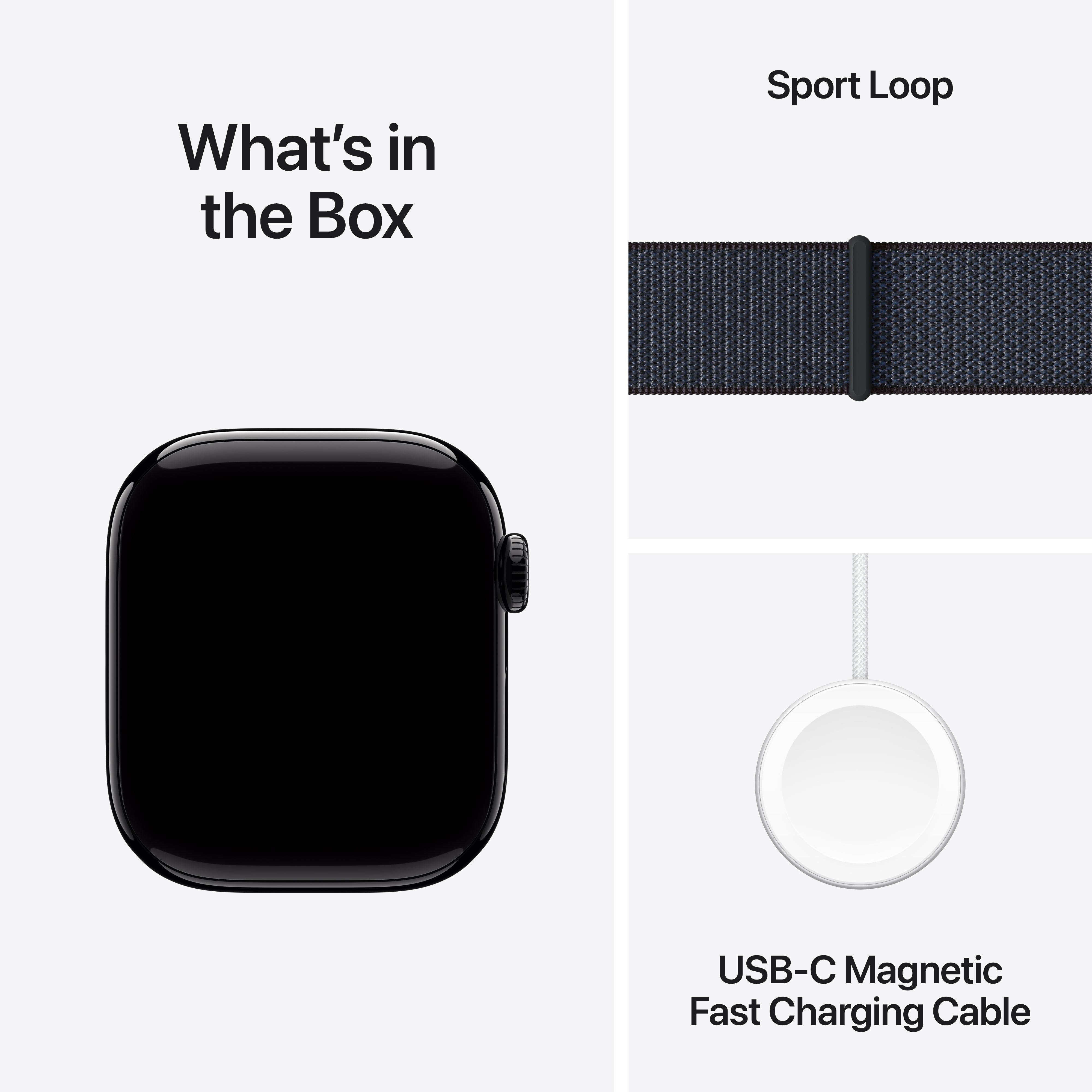 Apple Watch Series 10 GPS   Cellular 42mm Jet Black Aluminum Case with Ink Sport Loop