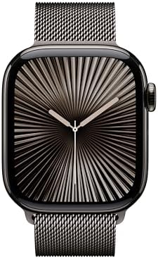 Apple Watch Series 10 (42 mm, GPS) con caja de aluminio plateado, con correa deportiva azul denim, S/M monitor de fitness, app de ECG, pantalla Retina siempre activa, impermeable