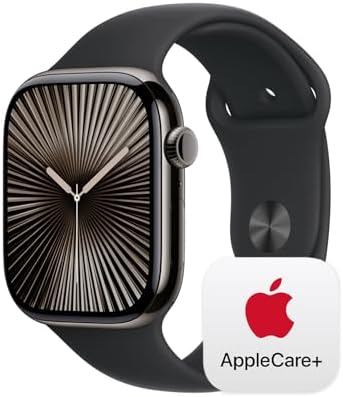 Apple Watch Series 10 (42 mm, GPS) con caja de aluminio plateado, con correa deportiva azul denim, S/M monitor de fitness, app de ECG, pantalla Retina siempre activa, impermeable