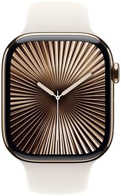 Apple Watch Series 10 (42 mm, GPS) con caja de aluminio plateado, con correa deportiva azul denim, S/M monitor de fitness, app de ECG, pantalla Retina siempre activa, impermeable