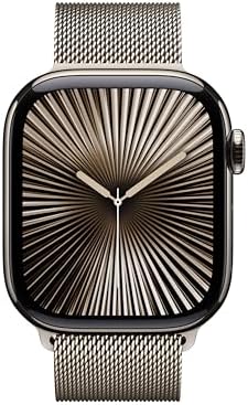 Apple Watch Series 10 (42 mm, GPS) con caja de aluminio plateado, con correa deportiva azul denim, S/M monitor de fitness, app de ECG, pantalla Retina siempre activa, impermeable