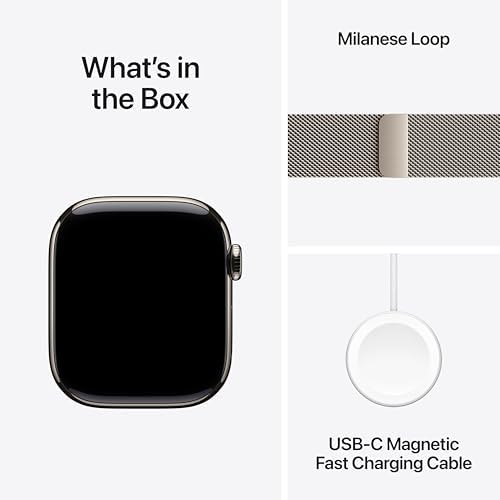 Apple Watch Series 10 (42 mm, GPS) con caja de aluminio plateado, con correa deportiva azul denim, S/M monitor de fitness, app de ECG, pantalla Retina siempre activa, impermeable