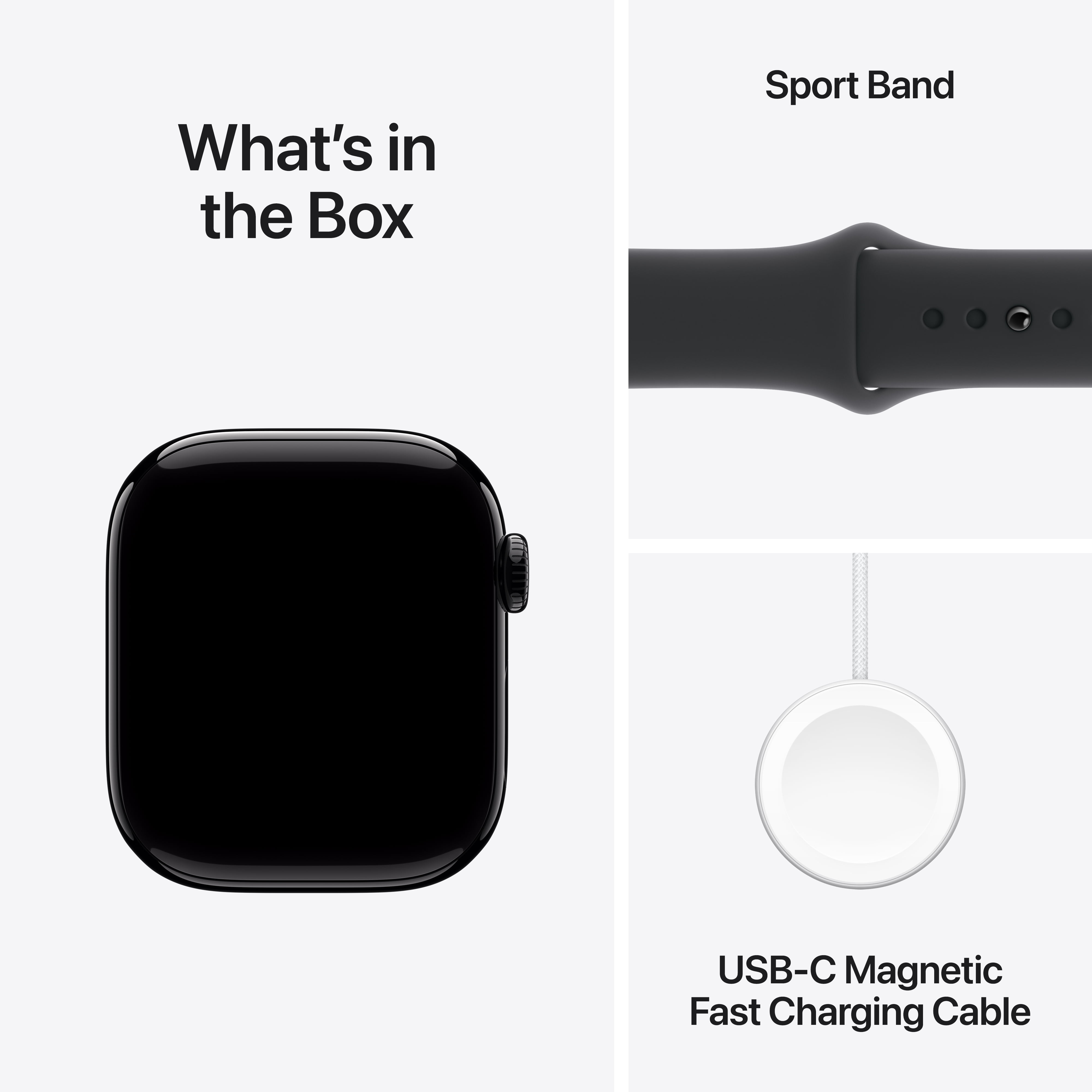 Apple Watch Series 10 GPS + Celular Caja de Aluminio Negro Azabache de 42 Mm con Correa Deportiva Negra - S/M