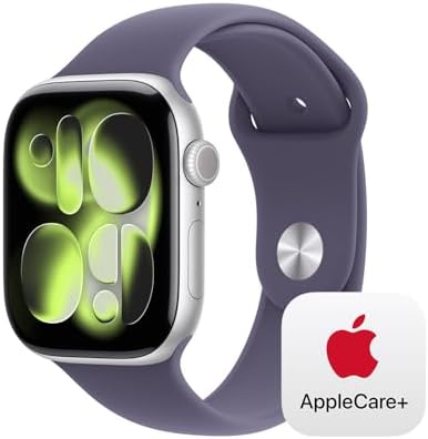Apple Watch Series 11  GPS   Cellular 42mm  Smartwatch with Space Gray Aluminum Case with Black Sport Band   S/M  Sleep Score  Fitness Tracker  Health Monitoring  Always On Display  Water Resistant
