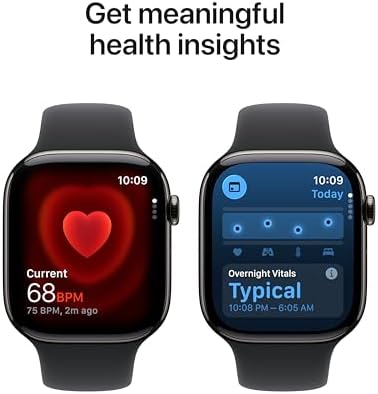 Apple Watch Series 11  GPS   Cellular 42mm  Smartwatch with Space Gray Aluminum Case with Black Sport Band   S/M  Sleep Score  Fitness Tracker  Health Monitoring  Always On Display  Water Resistant