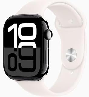 Apple Watch Series 10  GPS  46mm    Jet Black Aluminum Case with Black Sport Band  M/L  Renewed 