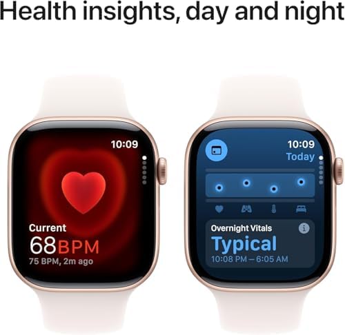 Apple Watch Series 10  GPS  46mm    Jet Black Aluminum Case with Black Sport Band  M/L  Renewed 