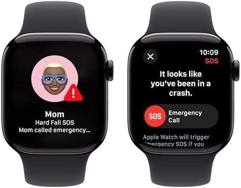 Apple Watch Series 10  GPS  46mm    Jet Black Aluminum Case with Black Sport Band  M/L  Renewed 