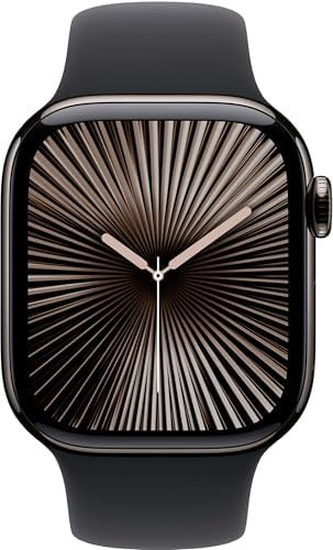 Apple Watch Series 10  GPS  46mm    Jet Black Aluminum Case with Black Sport Band  M/L  Renewed 