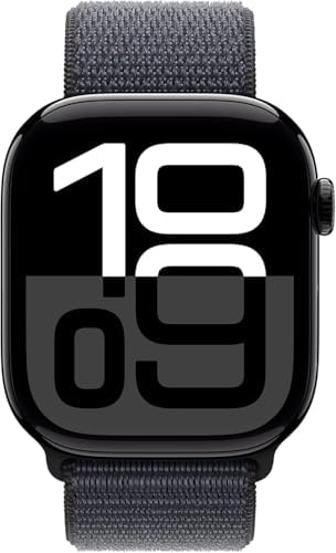 Apple Watch Series 10  GPS  46mm    Jet Black Aluminum Case with Black Sport Band  M/L  Renewed 