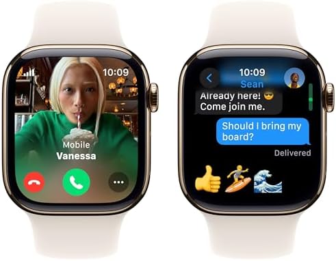 Apple Watch Series 10  GPS  46mm    Jet Black Aluminum Case with Black Sport Band  M/L  Renewed 