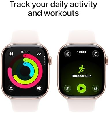 Apple Watch Series 11  GPS 46mm  Smartwatch with Rose Gold Aluminum Case with Light Blush Sport Band   M/L  Sleep Score  Fitness Tracker  Health Monitoring  Always On Display  Water Resistant