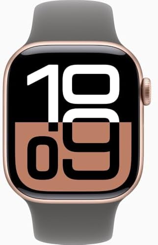 Apple Watch Series 10  GPS  42mm    Rose Gold Aluminum Case with Light Blush Sport Band  S/M  Renewed