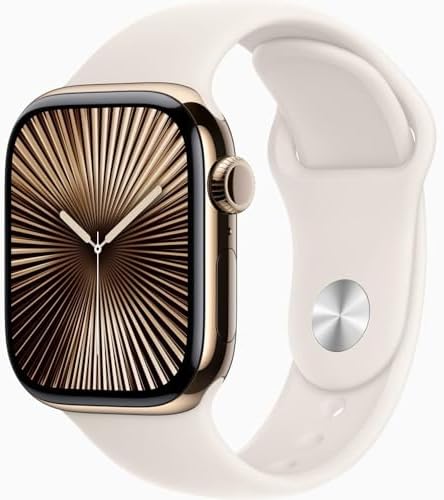 Apple Watch Series 10  GPS  42mm    Rose Gold Aluminum Case with Light Blush Sport Band  S/M  Renewed