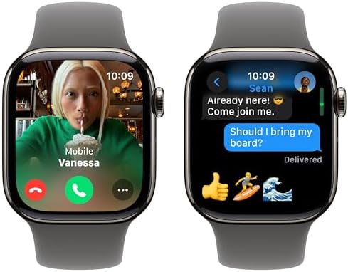 Apple Watch Series 10  GPS  42mm    Rose Gold Aluminum Case with Light Blush Sport Band  S/M  Renewed