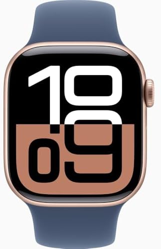 Apple Watch Series 10  GPS  42mm    Rose Gold Aluminum Case with Light Blush Sport Band  S/M  Renewed