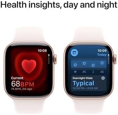 Apple Watch Series 10  GPS  42mm    Rose Gold Aluminum Case with Light Blush Sport Band  S/M  Renewed