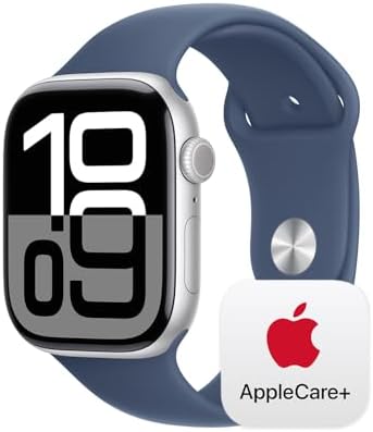 Apple Watch Series 10  GPS 46mm case  Smartwatch with Jet Black Aluminum Case with Black Sport Band   M/L  Fitness Tracker  ECG App  Always On Retina Display  Water Resistant