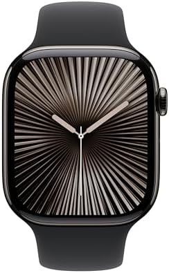 Apple Watch Series 10  GPS   Cellular 46mm case  Smartwatch with Slate Titanium Case with Black Sport Band   M/L  Fitness Tracker  ECG App  Always On Retina Display  Water Resistant  Renewed 