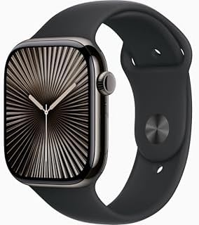 Apple Watch Series 10  GPS   Cellular 46mm case  Smartwatch with Slate Titanium Case with Black Sport Band   M/L  Fitness Tracker  ECG App  Always On Retina Display  Water Resistant  Renewed 