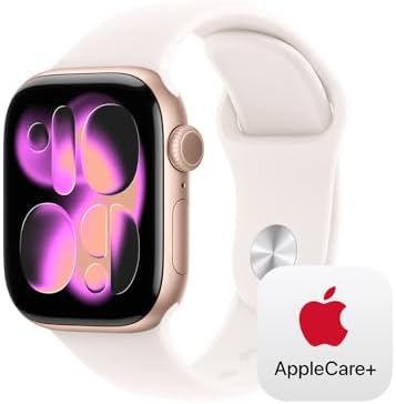 Apple Watch Series 11 [GPS 46 mm] Smartwatch con caja de aluminio negro brillante con correa deportiva negra - M/L. Puntuación de sueño, rastreador de actividad física, monitoreo de salud, pantalla