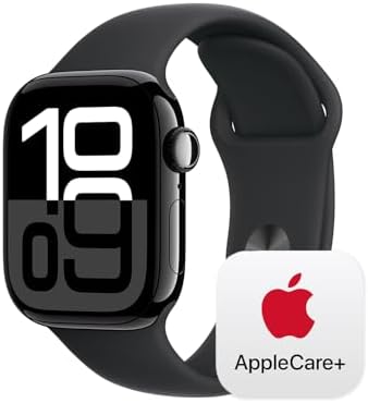 Apple Watch Series 10  GPS 46mm case  Smartwatch with Jet Black Aluminum Case with Black Sport Band   M/L  Fitness Tracker  ECG App  Always On Retina Display  Water Resistant