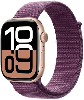 Apple Watch Series 10  GPS 46mm case  Smartwatch with Jet Black Aluminum Case with Black Sport Band   M/L  Fitness Tracker  ECG App  Always On Retina Display  Water Resistant