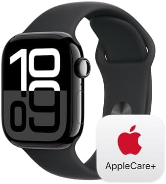 Apple Watch Series 10  GPS 46mm case  Smartwatch with Jet Black Aluminum Case with Black Sport Band   M/L  Fitness Tracker  ECG App  Always On Retina Display  Water Resistant