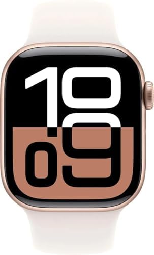 Apple Watch Series 10  GPS   Cellular  42mm    Rose Gold Aluminum Case with Light Blush Sport Band  S/M  Renewed 