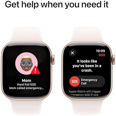 Apple Watch Series 10  GPS   Cellular  42mm    Rose Gold Aluminum Case with Light Blush Sport Band  S/M  Renewed 