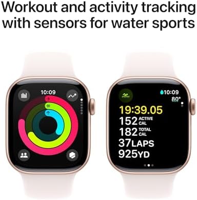 Apple Watch Series 10  GPS   Cellular  42mm    Rose Gold Aluminum Case with Light Blush Sport Band  S/M  Renewed 