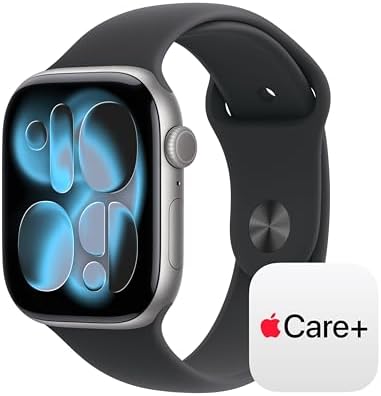 Apple Watch Series 11  GPS 42mm  Smartwatch with Jet Black Aluminum Case with Black Sport Band   S/M  Sleep Score  Fitness Tracker  Health Monitoring  Always On Display  Water Resistant