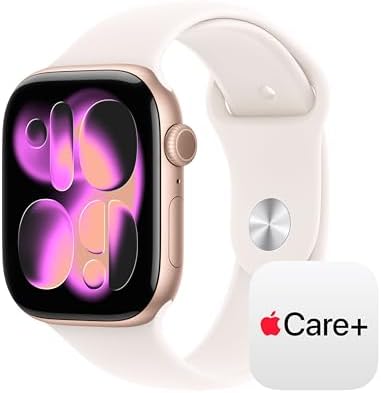 Apple Watch Series 11  GPS 42mm  Smartwatch with Rose Gold Aluminum Case with Light Blush Sport Band   S/M  Sleep Score  Fitness Tracker  Health Monitoring  Always On Display  Water Resistant