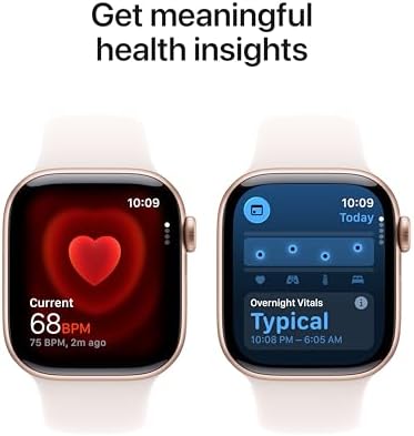 Apple Watch Series 11  GPS 42mm  Smartwatch with Rose Gold Aluminum Case with Light Blush Sport Band   S/M  Sleep Score  Fitness Tracker  Health Monitoring  Always On Display  Water Resistant