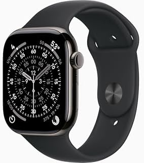 Apple Watch Series 11  GPS   Cellular  46mm  Slate Titanium Case with Black Sport Band  M/L  Renewed 